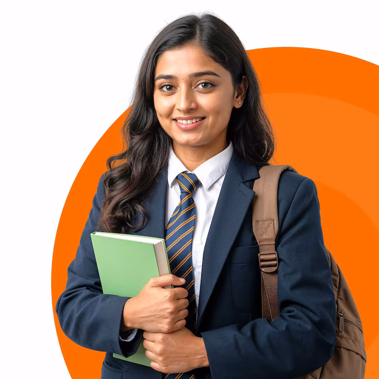Online distance learning student in modern office